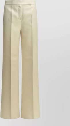 Max Mara tailored wide leg trousers pleated front pockets