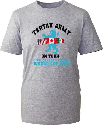 Generic Soccer Army on Tour T-Shirt, Football Supporters T-Shirt, Scotland World Cup Gift, Unisex Adults and Kids Tee Top(Heather Grey, 2XL)