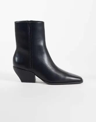 Asos Raul - Stivaletti western neri con tacco-Nero