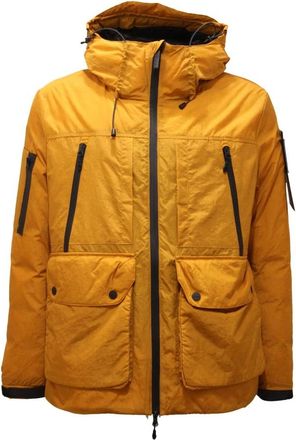 Outhere Jassen, Heren, Geel, L, Mosterdgele Gewatteerde Donsjas