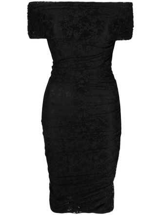 Philosophy di Lorenzo Serafini floral-lace off-shoulder midi dress - Black