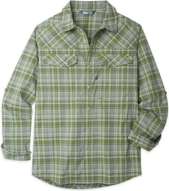 Stio | Mens Eddy Drift Shirt Long Sleeve, Size Extra Large in Terrain Plaid
