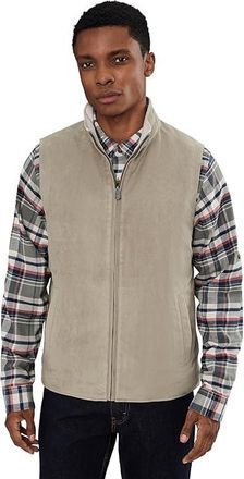Johnston & Murphy Faux Suede Reversible Vest Mens Jacket Tan/Tan Knit : 2XL, Polyester/Spandex