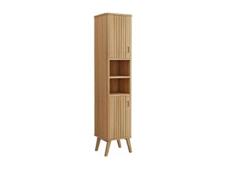 Vente-Unique Columna de ba&ntilde;o de pie de teca con estantes - Alt.180 cm - WAMENA