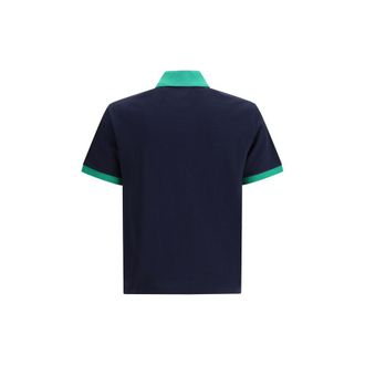 Versace Mens Blue Cotton Polo Shirt
