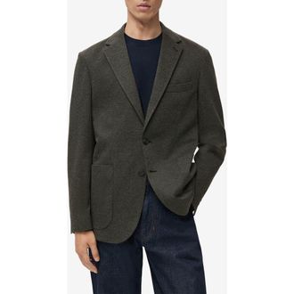 Mango Slim Fit Blazer in Grey at Nordstrom, Size 40