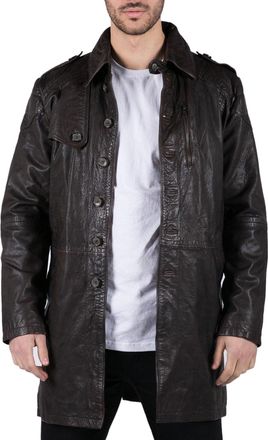 TruClothing Leather Trench Coat Vintage