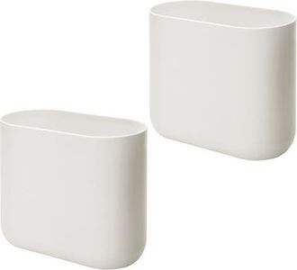 iDesign Small Slim Plastic Bathroom Trash Can, 2-Pack, Coconut White at Nordstrom
