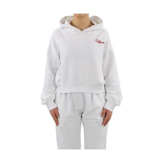 Follovers Short Hoody - Dames - Hoodies - Wit - S - Hoodies & sweatvesten