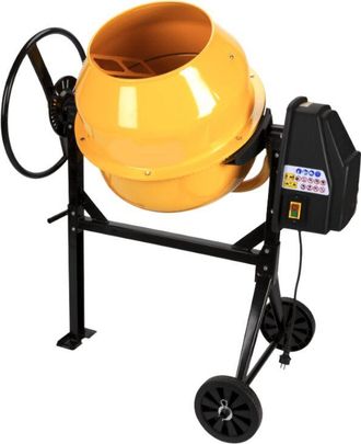 Far BETONIERA 130L 500W 240V IMPASTATRICE ELETTRICA MISCELATORE CEMENTO 2 RUOTE 717e