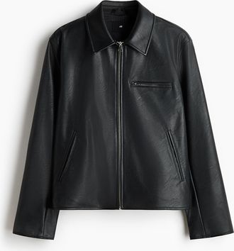 H&M Jacke mit Kragen - Schwarz