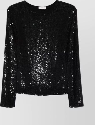 Parosh sequin-embellished long-sleeve blouse