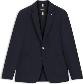 HUGO BOSS Mens Boss C-Hanry-224 Slim Fit Jacket in Dark Blue