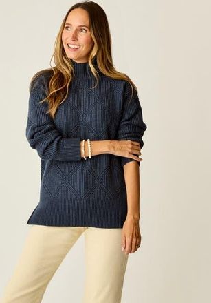 Carve Designs Woodward Allover Sweater in Navy Heather at Nordstrom, Size Xx-Small