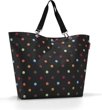 Reisenthel Shopper REISENTHEL Shopper XL 35 l, Damen, Gr. B/H/T: 68cm x 45,5cm x 20cm, bunt (schwarz gepunktet), Polyester, Taschen Shopper