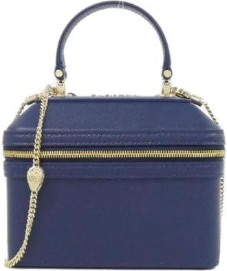 Bulgari Pre-owned Mini Bags, female, Blue, Size: ONE SIZE Pre-owned Serpenti Forever Calf Shoulder Bag