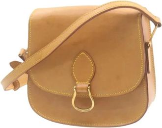 Louis Vuitton Pre-owned Saint Cloud Schoudertas - Dames - Vintage Schoudertas - Beige - ONE Size - Leer - Vintage