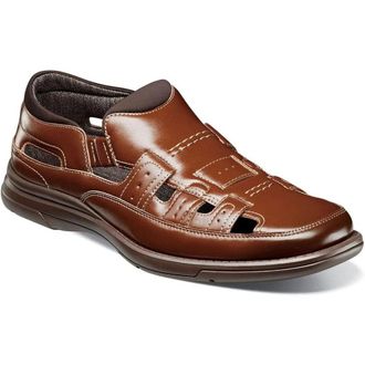 Stacy Adams Mens Stacy Adams Sebring Sandals Cognac Closed Toe Fisherman HTAT292