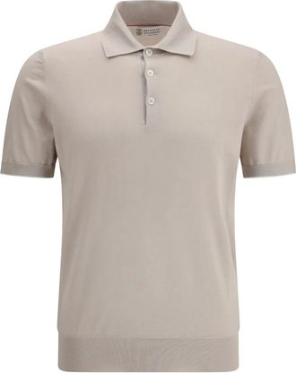 Brunello Cucinelli short-sleeve polo shirt - Toni neutri