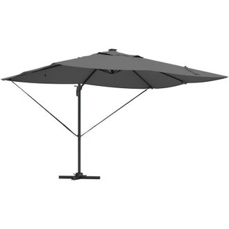 vidaXL Parasol Roma De Brazo Lateral Manual Antracita, Negro Vidaxl