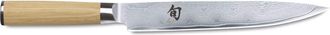 Kai Shun Classic White Cuchillo Japon&eacute;s Para Jam&oacute;n Con Hoja De 23 Cm - Cuchillo De Damasco De 32 Capas Con N&uacute;cleo Vg Max - 61 (&plusmn;1) Hrc - Mango De Madera D