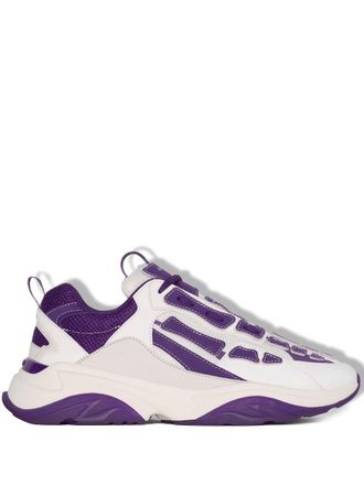Amiri Bone Runner chunky sneakers - men - Leather/Rubber/Fabric/Fabric - 44 - Purple