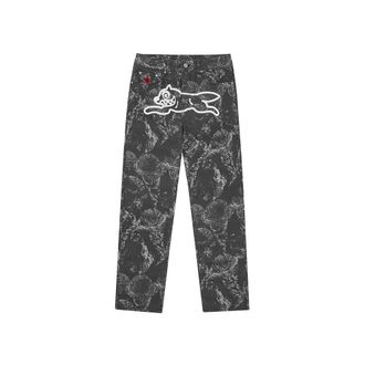 Icecream Straight Trousers, male, Multicolor, Size: W28 Cone Stamp Denim Pants
