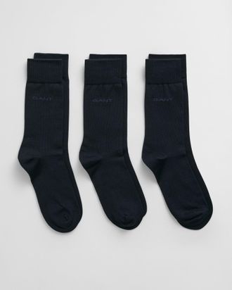 GANT Men 3-Pack Mercerized Cotton Socks (40-42) MARINE