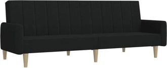 vidaXL Sof&aacute; Cama De 2 Plazas Tela Negro Vidaxl