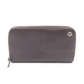Gucci Brown Leather Long Wallet (Bi-Fold) (Pre-Owned)