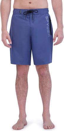 Spyder Laser Cut Board Shorts in Blue Grey at Nordstrom Rack, Size X-Large