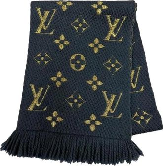 Louis Vuitton Pre-owned Stole - Dames - Vintage Accessoires - Blauw - ONE Size - Polyester - Vintage