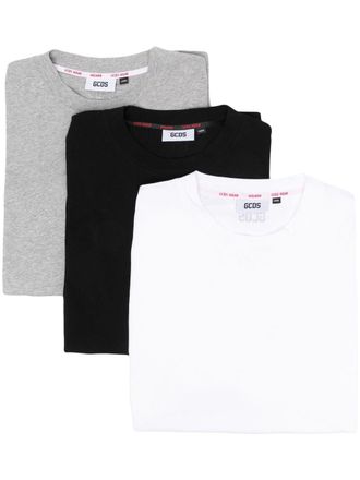 GCDS logo-print cotton T-shirt set - White