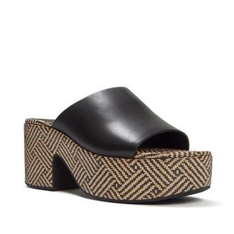 FitFlop Platfforms Graphic-Wea Slides in Black at Nordstrom, Size 10
