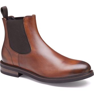 Johnston & Murphy Hartley Chelsea Boot in Brown Italian Calfskin at Nordstrom, Size 8