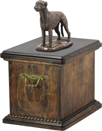OEM Irish Wolfhound, Irish Wolfhound - Una Urna Para Cenizas De Perro, Una Urna Con Una Estatuilla, Una Urna Elegante En Un Estilo Cl&aacute;sico De Art-dog