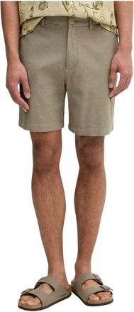A|X Armani Exchange Linnen Blend Bermuda Shorts - Heren - Korte Broeken - Groen - W32 - Linnen - Korte Broeken