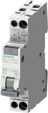OEM Interruptor Diferencial 2p C 2a 0.03a Tipo Ac 6ka 30ma Sentron 5sv1316-1kk02