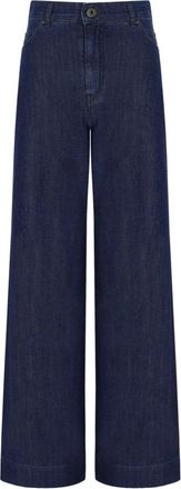 Max Mara Jeans, Dames, Blauw, 3Xs, Katoen, Vega Wijde Jeans