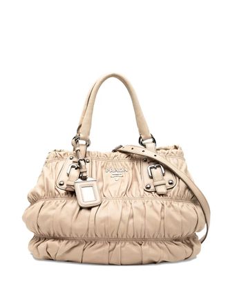 Prada 2010-2025 Nappa Gaufre satchel - Brown