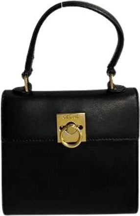 Celine Pre-owned Handbags, female, Black, Size: ONE SIZE Pre-owned Leather handbags