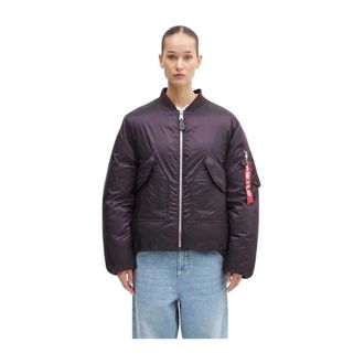 Alpha Industries Ma-1 Gewatteerde Bomberjack - Dames - Bomber jackets - Paars - XS - Leer - Jassen