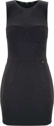 Elisabetta Franchi Short Kleedjes - Dames - Korte kleedjes - Zwart - M - Polyester - Kleedjes