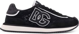 Dolce & Gabbana Low-Top Lace Sneakers With Suede Inserts-Donna