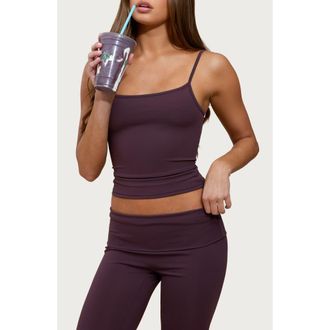Edikted Blonka Crop Camisole in Plum at Nordstrom, Size X-Small
