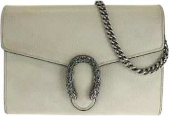 Gucci Pre-owned Dionysus Leren Schoudertas - Dames - Vintage Schoudertas - Wit - ONE Size - Leer - Vintage