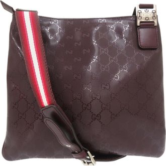 Gucci Bordeaux Pvc Leather Shoulder Bag (Pre-Owned)