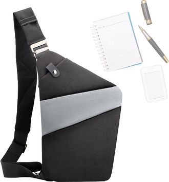 Generic Sling Chest Bag For Men - Waterproof Slim Shoulder Pack | Secure Daily Carry 20x2x32cm, Anti Theft Casual Storage Solution System, Lightweight Travel 