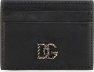 Dolce & Gabbana Black Leather Card Holder