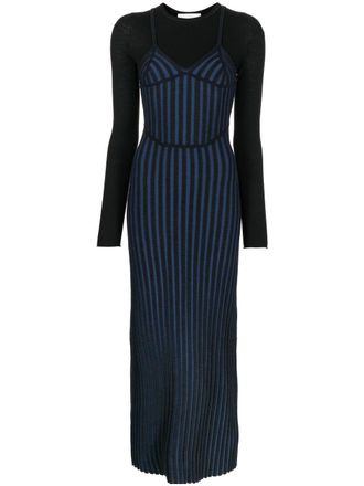 Dion Lee two-tone corset dress - Black